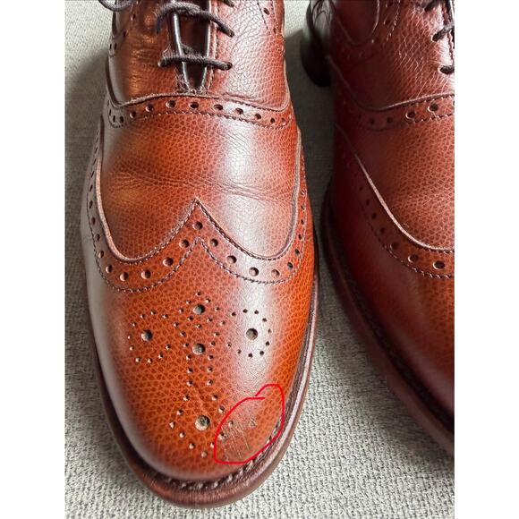 Allen Edmonds McAllister Wingtip Oxford Dress Shoe Men\'s 10 Chili Leather main image 6